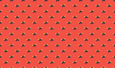 Farklı aksesuarlara sahip renkli arkaplan