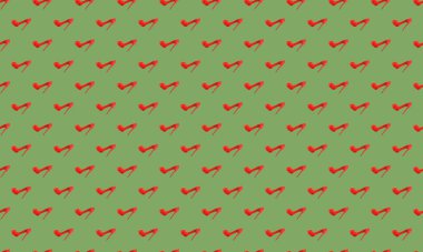 Farklı aksesuarlara sahip renkli arkaplan