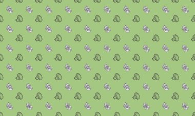 Farklı aksesuarlara sahip renkli arkaplan