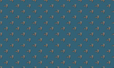 Farklı aksesuarlara sahip renkli arkaplan