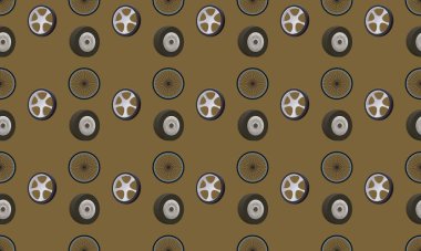 Farklı aksesuarlara sahip renkli arkaplan