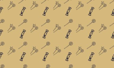 Farklı aksesuarlara sahip renkli arkaplan