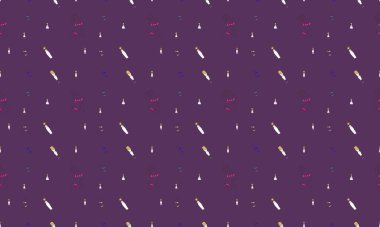 Farklı aksesuarlara sahip renkli arkaplan