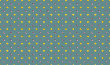 Farklı aksesuarlara sahip renkli arkaplan