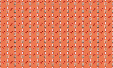 Farklı aksesuarlara sahip renkli arkaplan