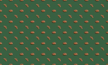 Farklı aksesuarlara sahip renkli arkaplan