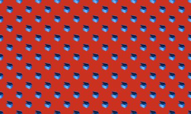 Farklı aksesuarlara sahip renkli arkaplan