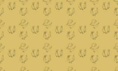 Farklı aksesuarlara sahip renkli arkaplan