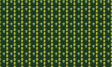 Farklı aksesuarlara sahip renkli arkaplan