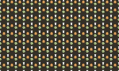 Farklı aksesuarlara sahip renkli arkaplan