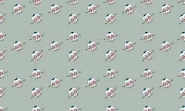 Farklı aksesuarlara sahip renkli arkaplan