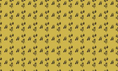 Farklı aksesuarlara sahip renkli arkaplan