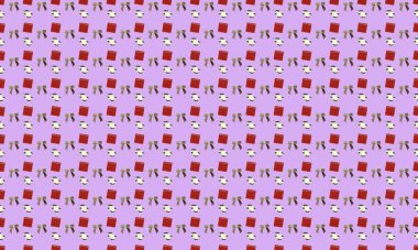 Farklı aksesuarlara sahip renkli arkaplan