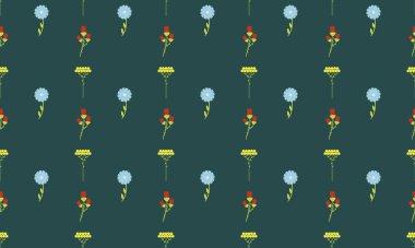 Farklı aksesuarlara sahip renkli arkaplan