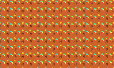 Farklı aksesuarlara sahip renkli arkaplan