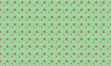 Farklı aksesuarlara sahip renkli arkaplan