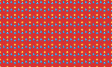 Farklı aksesuarlara sahip renkli arkaplan