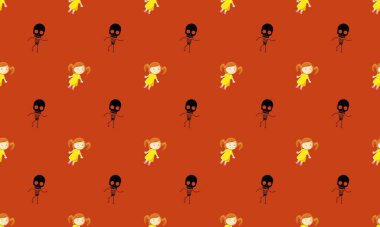 Farklı aksesuarlara sahip renkli arkaplan