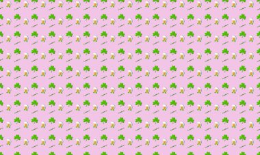 Farklı aksesuarlara sahip renkli arkaplan