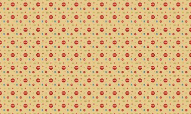 Farklı aksesuarlara sahip renkli arkaplan