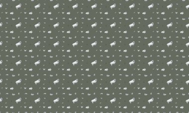 Farklı aksesuarlara sahip renkli arkaplan