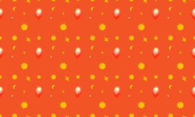 Farklı aksesuarlara sahip renkli arkaplan