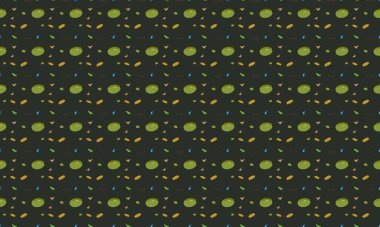 Farklı aksesuarlara sahip renkli arkaplan