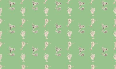 Farklı aksesuarlara sahip renkli arkaplan