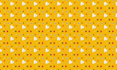 Farklı aksesuarlara sahip renkli arkaplan