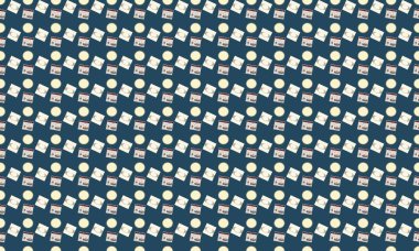 Farklı aksesuarlara sahip renkli arkaplan