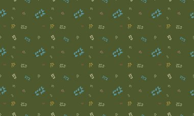 Farklı aksesuarlara sahip renkli arkaplan