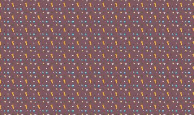 Farklı aksesuarlara sahip renkli arkaplan