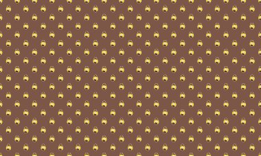 Farklı aksesuarlara sahip renkli arkaplan