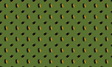 Farklı aksesuarlara sahip renkli arkaplan