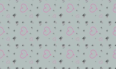 Farklı aksesuarlara sahip renkli arkaplan