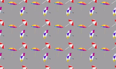 Farklı aksesuarlara sahip renkli arkaplan