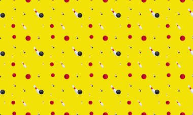 Farklı aksesuarlara sahip renkli arkaplan