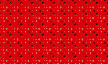 Farklı aksesuarlara sahip renkli arkaplan