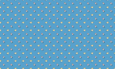 Farklı aksesuarlara sahip renkli arkaplan