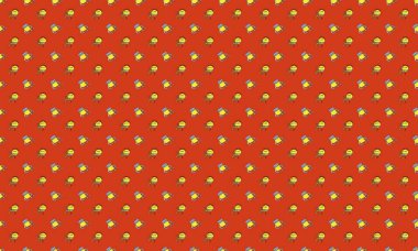 Farklı aksesuarlara sahip renkli arkaplan