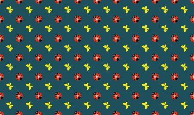 Farklı aksesuarlara sahip renkli arkaplan