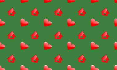 Farklı aksesuarlara sahip renkli arkaplan