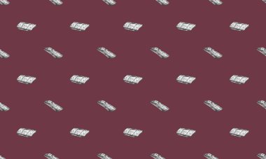 Farklı aksesuarlara sahip renkli arkaplan