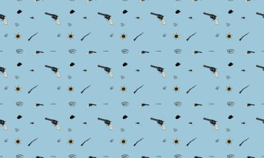 Farklı aksesuarlara sahip renkli arkaplan