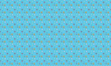 Farklı aksesuarlara sahip renkli arkaplan