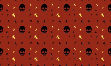 Farklı aksesuarlara sahip renkli arkaplan