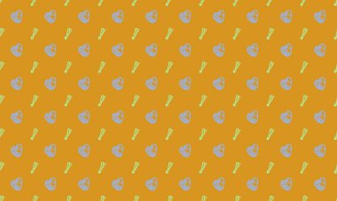 Farklı aksesuarlara sahip renkli arkaplan