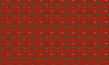 Farklı aksesuarlara sahip renkli arkaplan