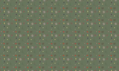 Farklı aksesuarlara sahip renkli arkaplan