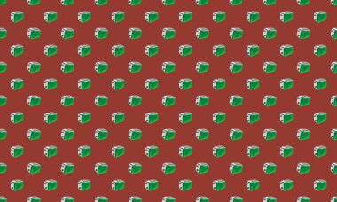 Farklı aksesuarlara sahip renkli arkaplan